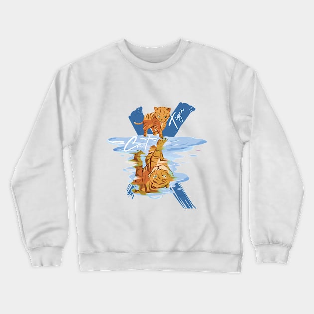 Big cat tiger Crewneck Sweatshirt by ArtRoute02